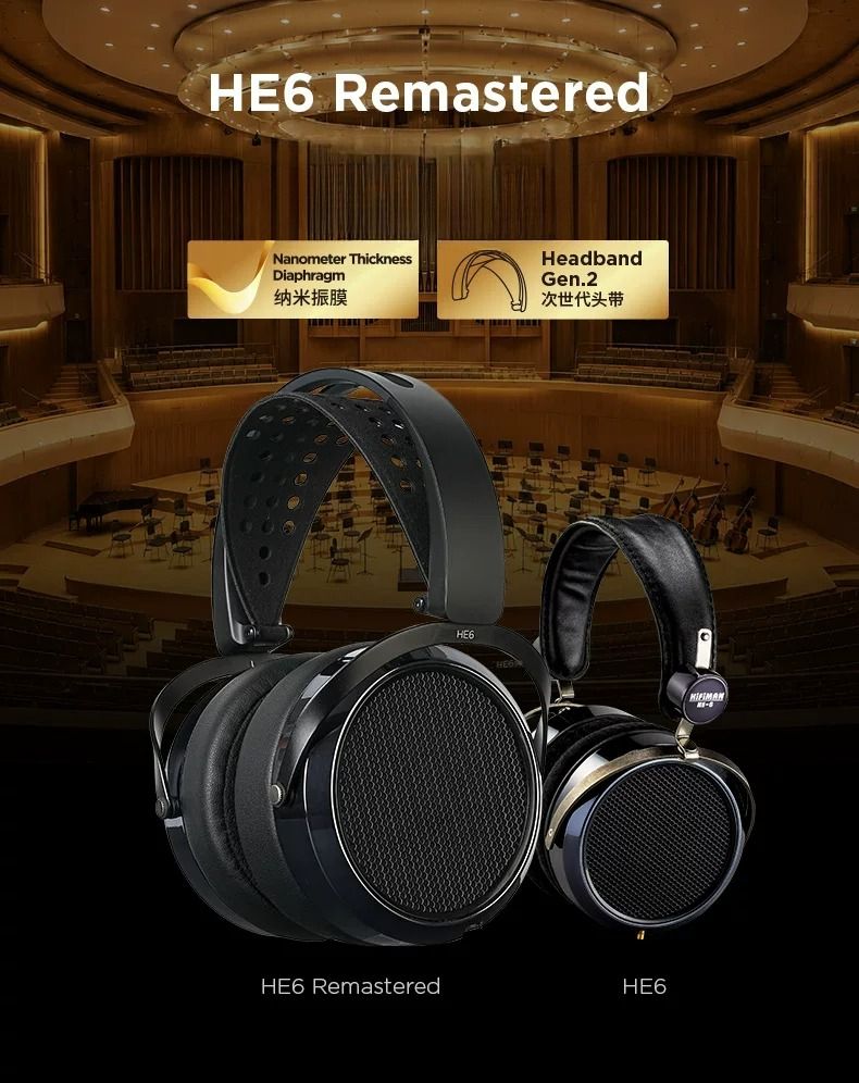 HIFIMAN HE6 Remastered Planar Magnetic Headphones