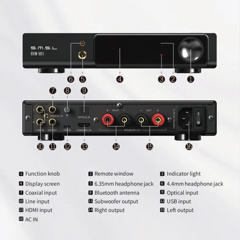 SMSL RAW-HA1 Headphone Amplifier