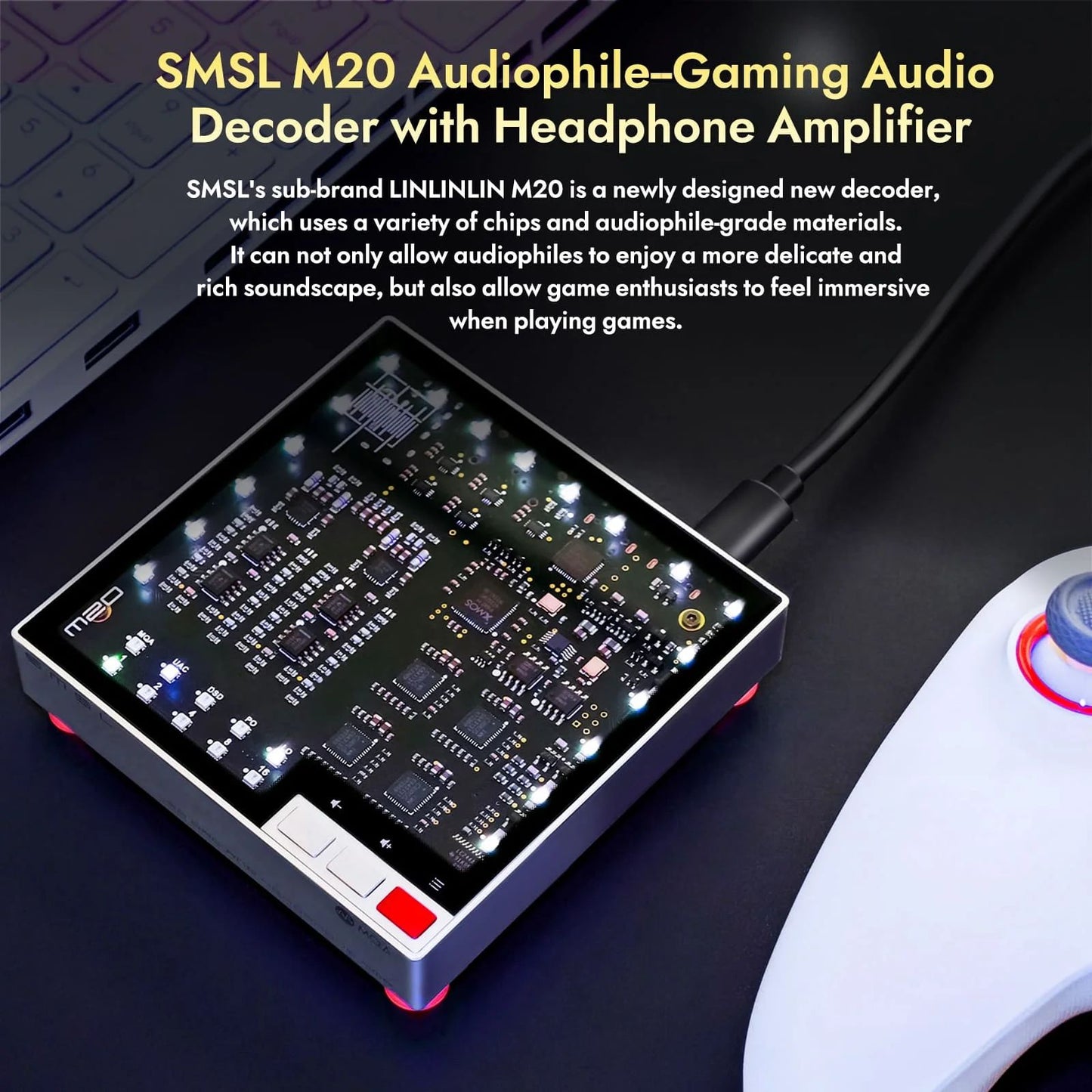 SMSL M20 Gaming DAC & Headphone Amp
