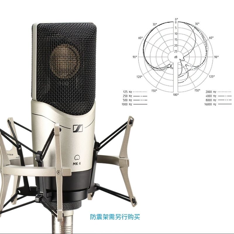 Sennheiser MK4 Condenser Microphone with Shock Mount