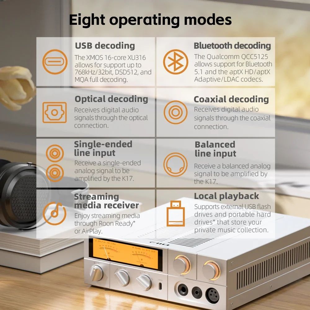 FiiO K17 Flagship Desktop DAC/Amp — Dual AK4499EX, PEQ