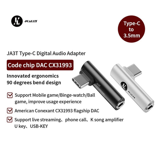 JCALLY JA3T USB-C to 3.5mm DAC Dongle