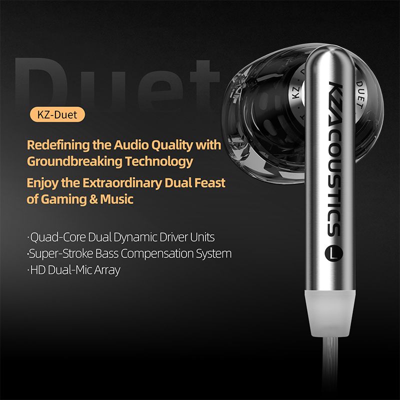 KZ Duet Dual Dynamic Driver Wired Earphones