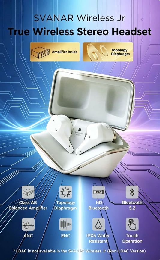 HIFIMAN Svanar Wireless Jr ANC TWS Earbuds