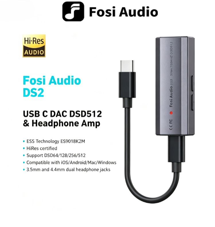 Fosi Audio DS2 Mini USB DAC/Amp Dongle