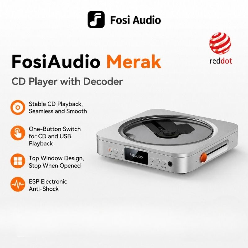 Fosi Audio Merak CD Player — CD Ripping, DAC & Headphone Amp