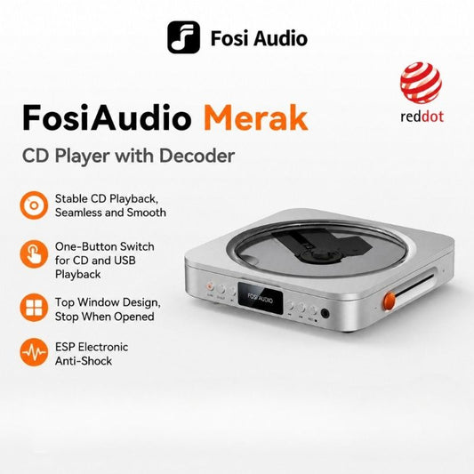Fosi Audio Merak CD Player — CD Ripping, DAC & Headphone Amp