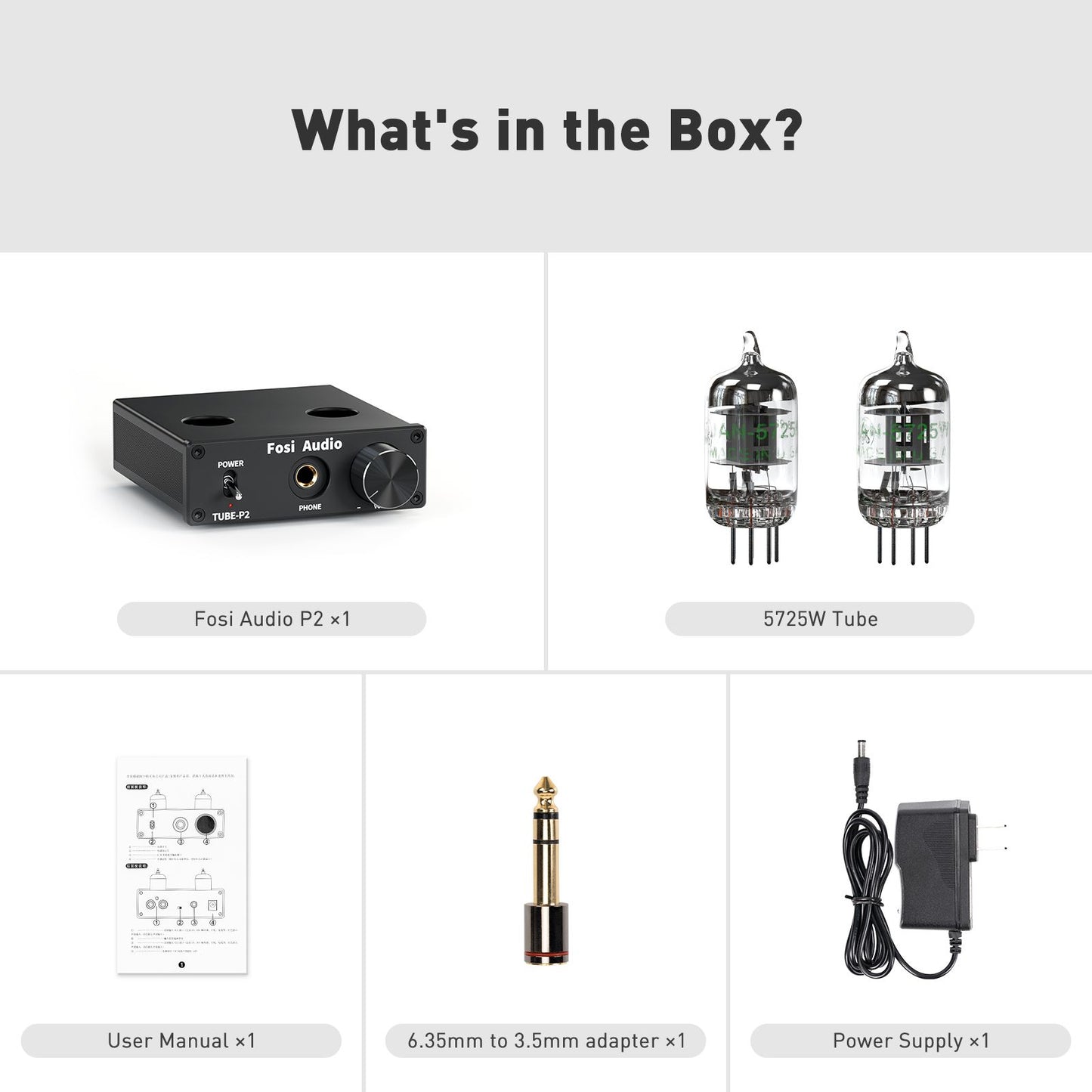 Fosi Audio P2 Portable Tube Headphone Amplifier