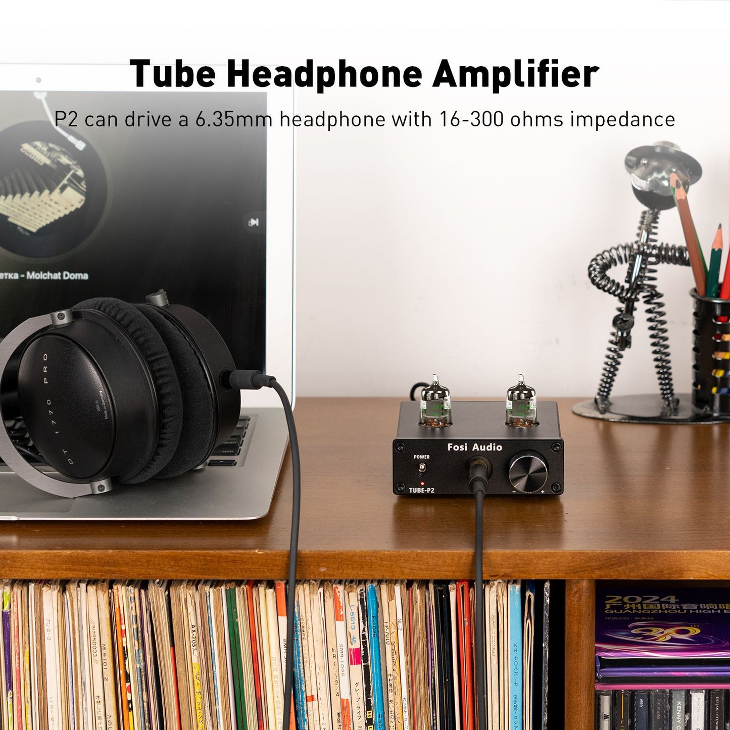 Fosi Audio P2 Portable Tube Headphone Amplifier