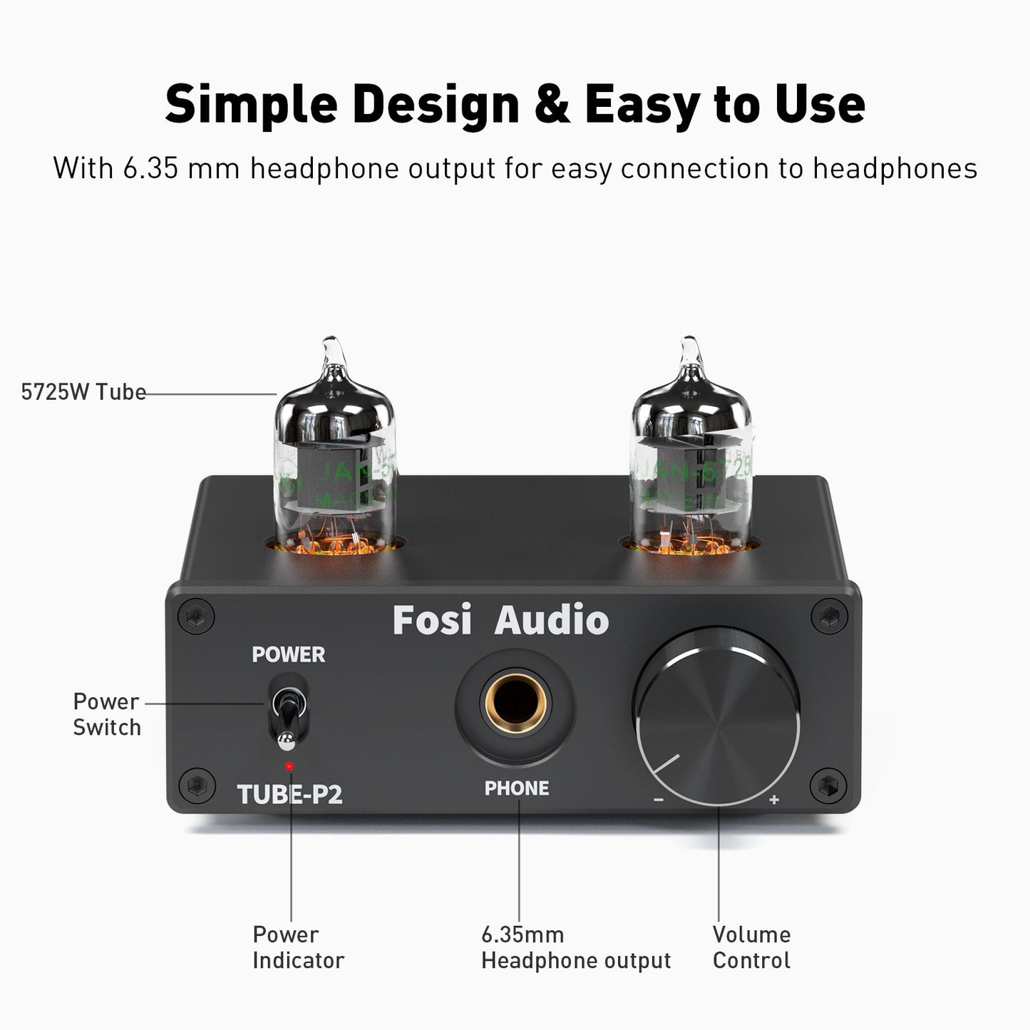 Fosi Audio P2 Portable Tube Headphone Amplifier