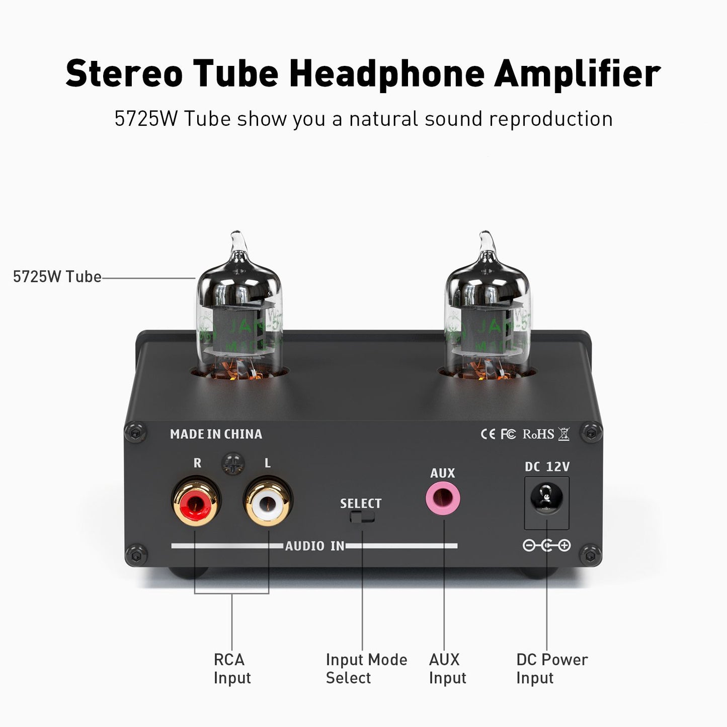 Fosi Audio P2 Portable Tube Headphone Amplifier