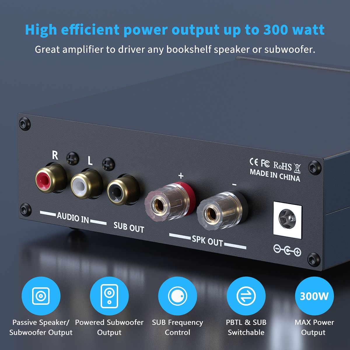 Fosi Audio M03 Subwoofer Mono Amplifier