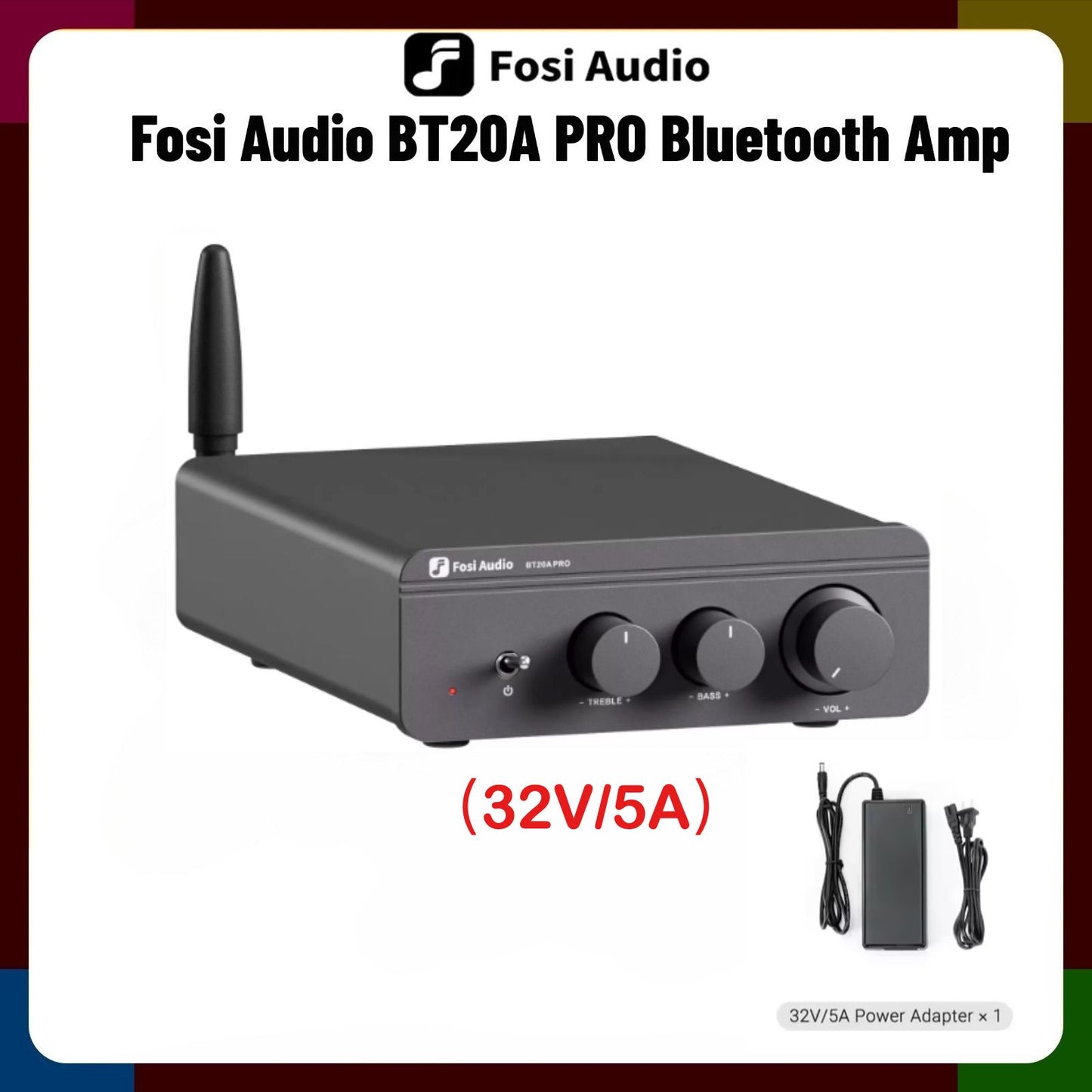 Fosi Audio BT20A Pro Bluetooth Power Amplifier