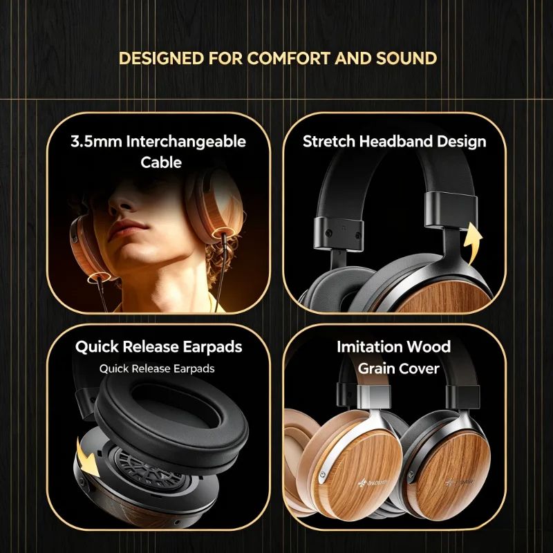 FiiO Snowsky Nature Wired Over-Ear Headphones