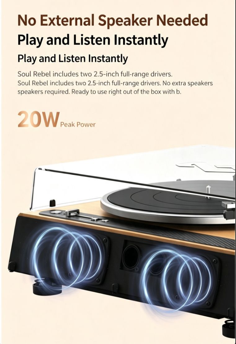 House of Marley Soul Rebel Bluetooth Turntable - view 5