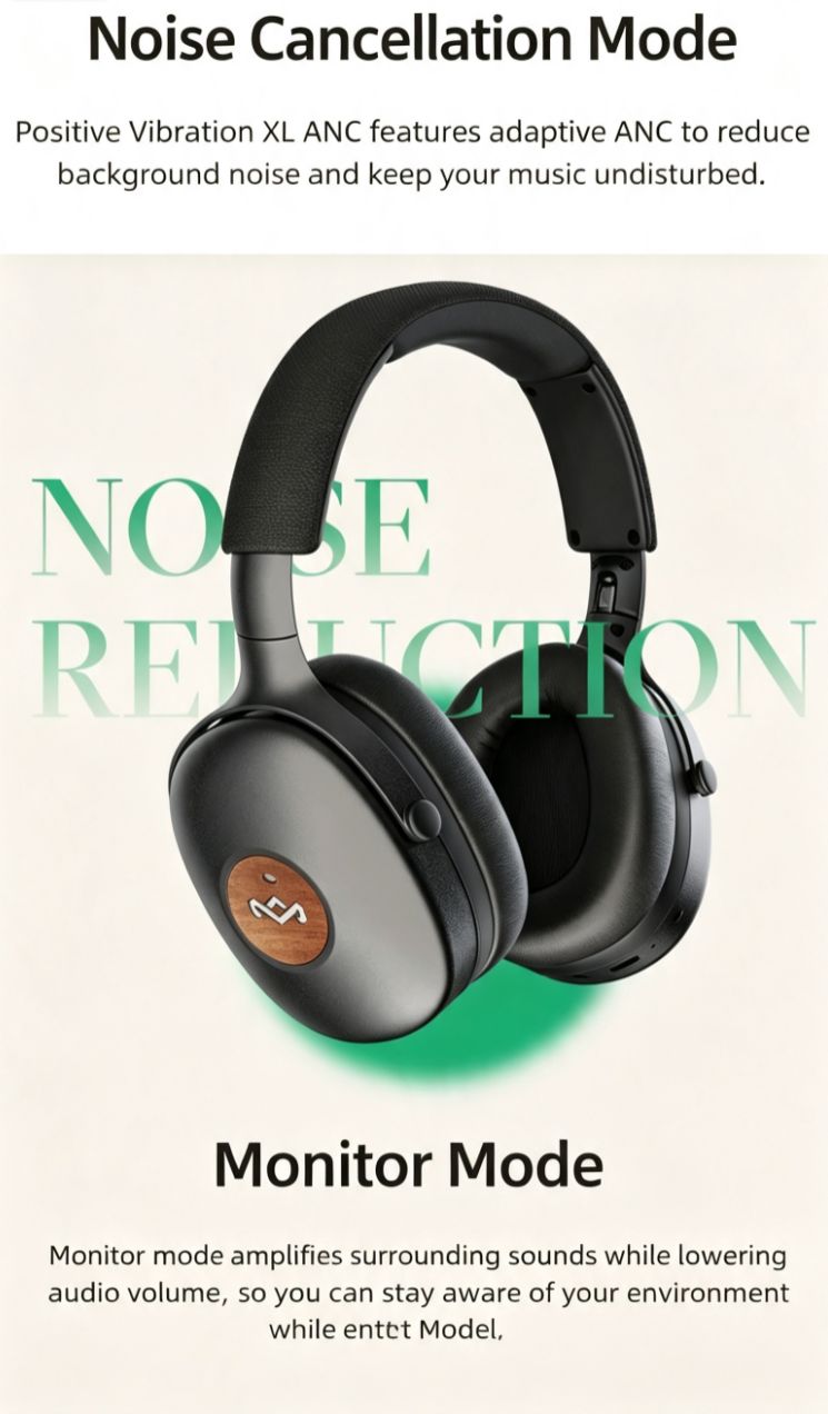 House of Marley PV XL ANC Bluetooth Headphones - view 3