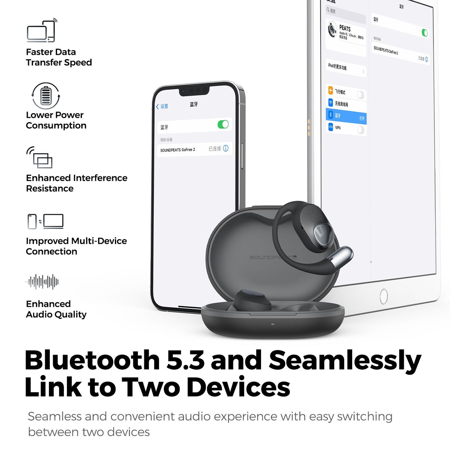 SoundPEATS GoFree2 Open-Ear Wireless Earphones - view 3