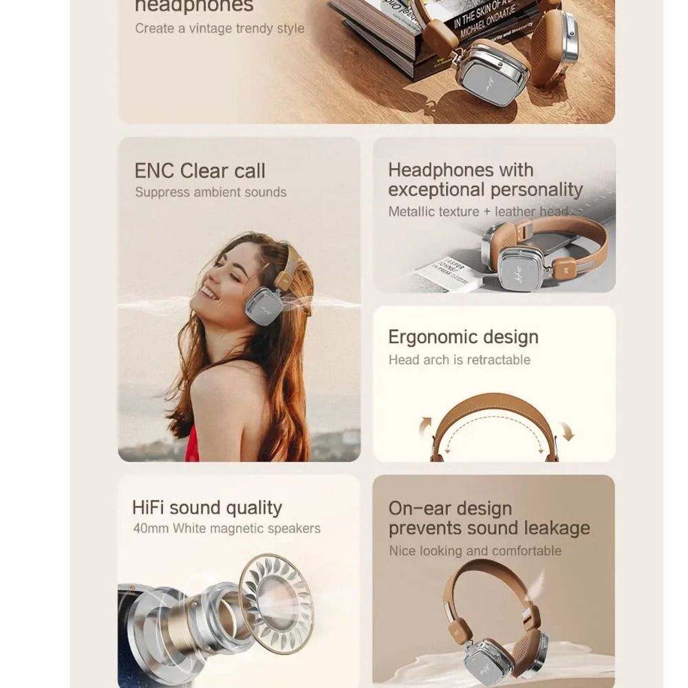 iKF R2 Retro Wireless Headphones - view 3