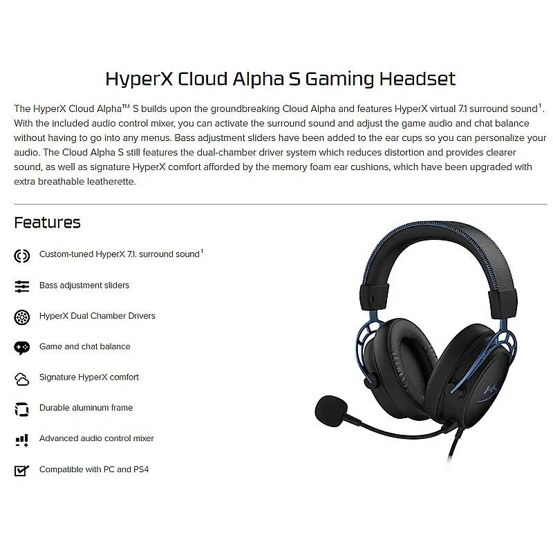 HyperX Cloud Alpha S Wired Gaming Headset - view 2