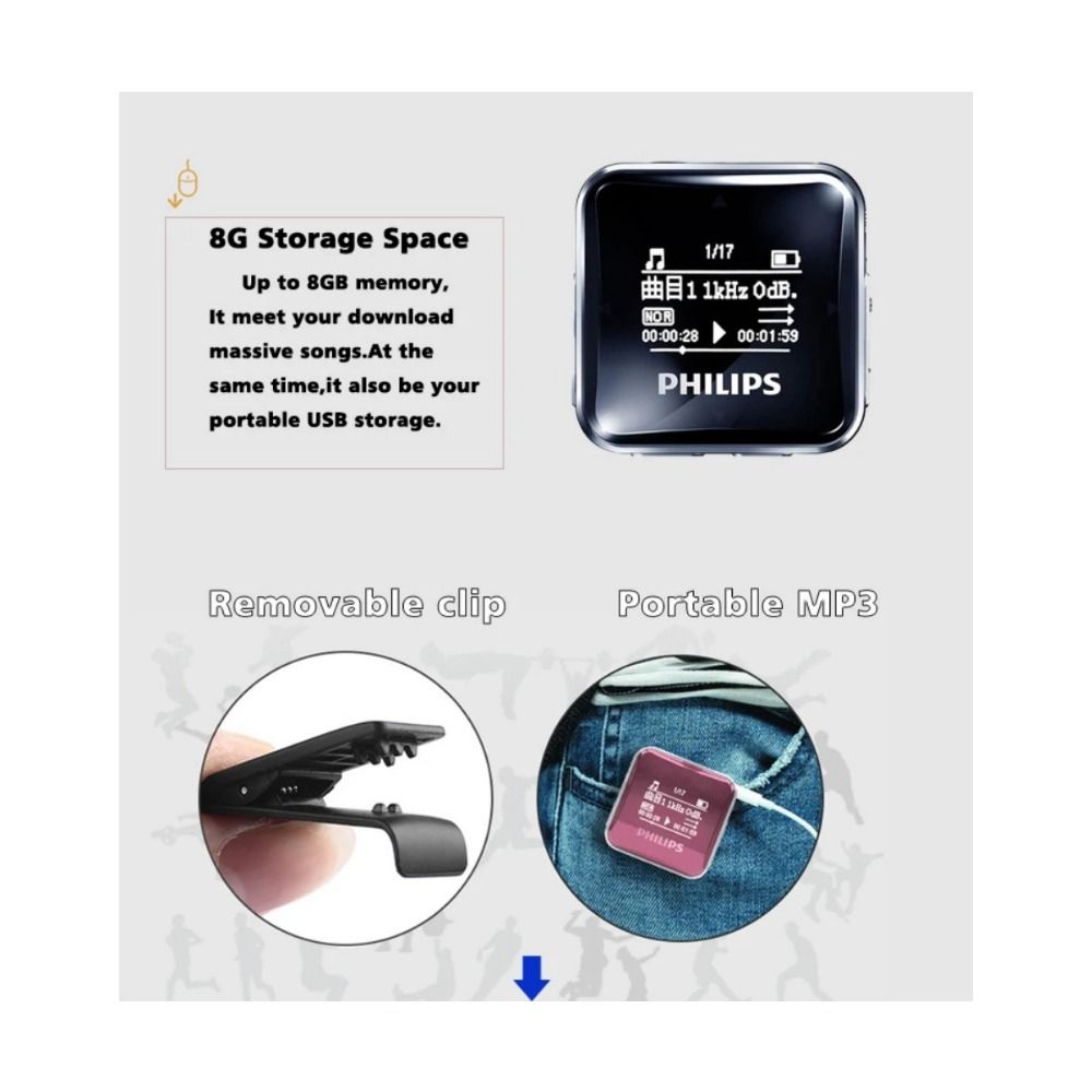 Philips SA2208 Mini Portable MP3 Player - view 5