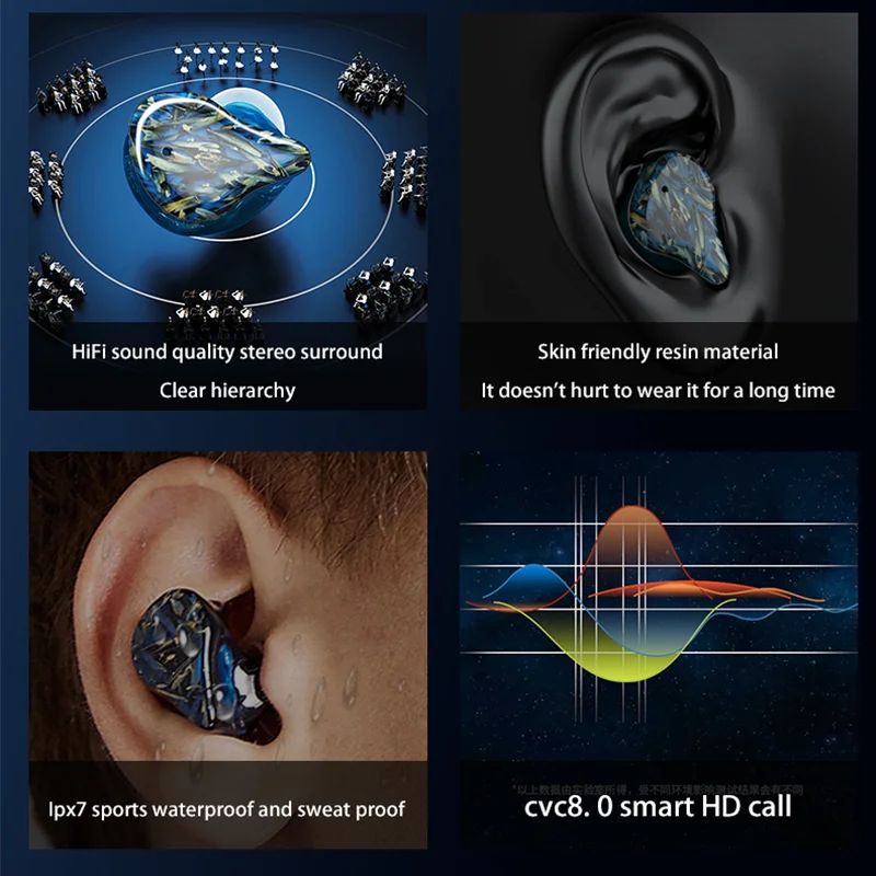 EPZ S350T Pro TWS Earbuds — aptX Adaptive, IPX7