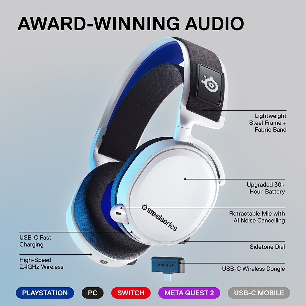 SteelSeries Arctis 7P+ Wireless Gaming Headset - view 2