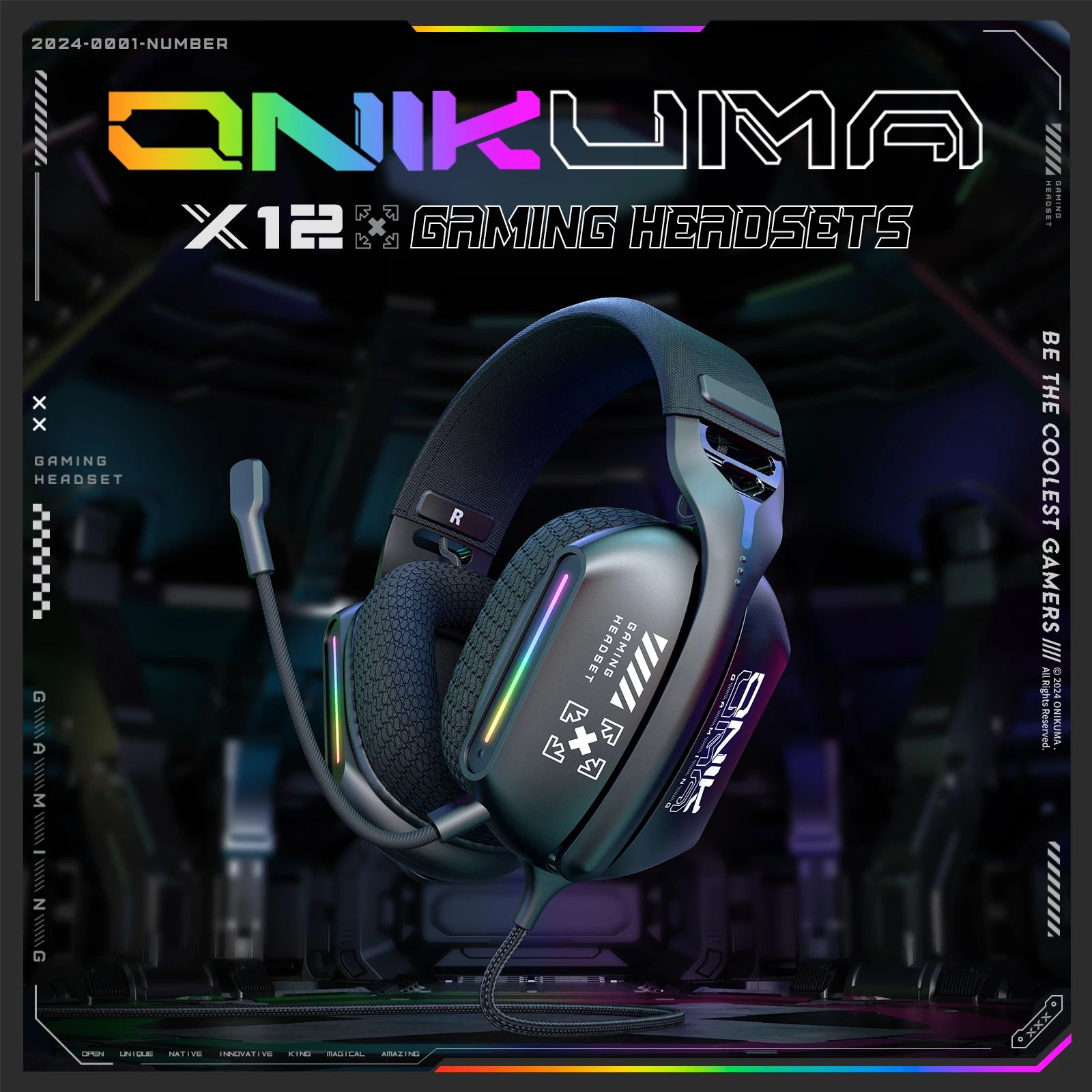 Onikuma X12 Wired Gaming Headset with Mic