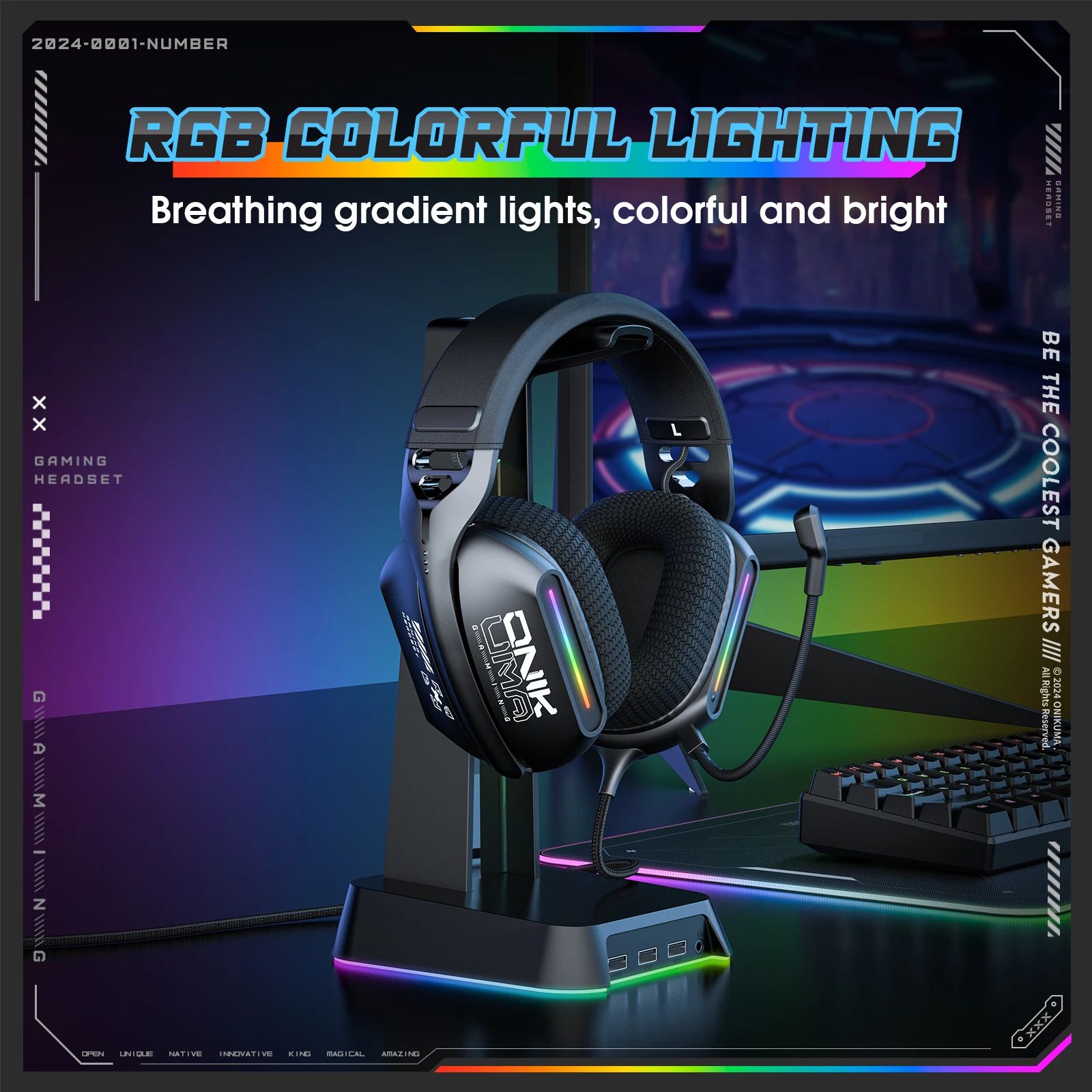Onikuma X12 Wired Gaming Headset with Mic - view 2