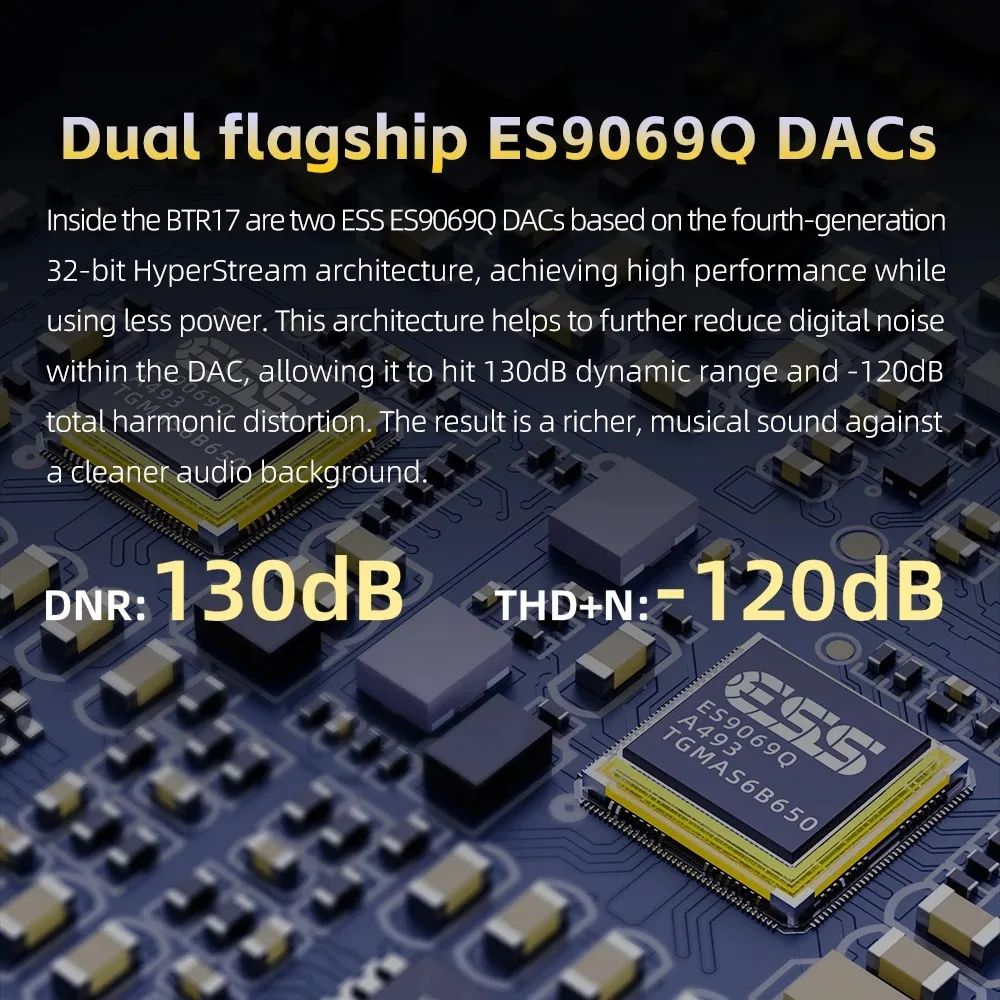 FiiO BTR17 Bluetooth DAC/Amp — Dual ES9069Q, LDAC, THX AAA