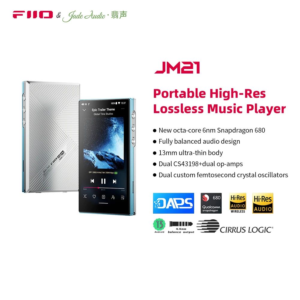 FiiO JM21 Android Music Player — Dual CS43198, 4.4mm