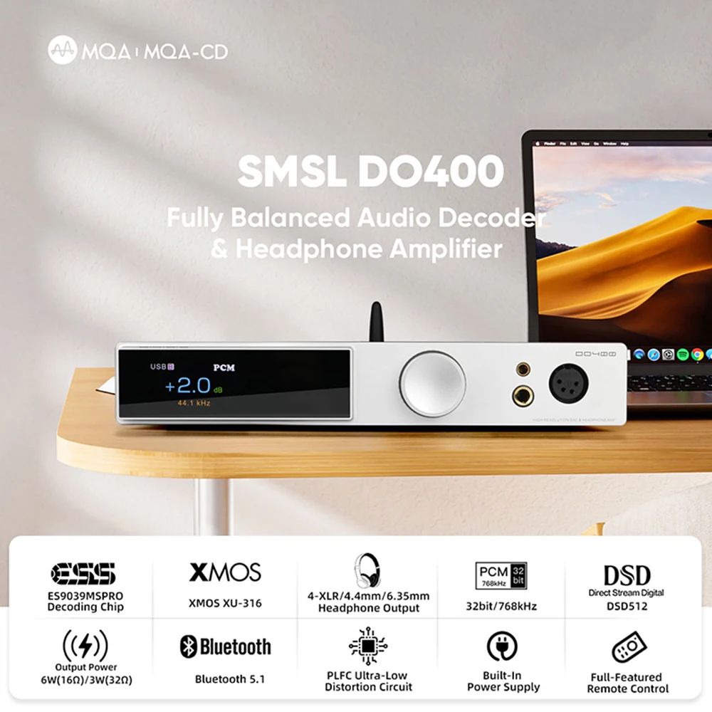 SMSL DO400 Balanced DAC & Headphone Amp