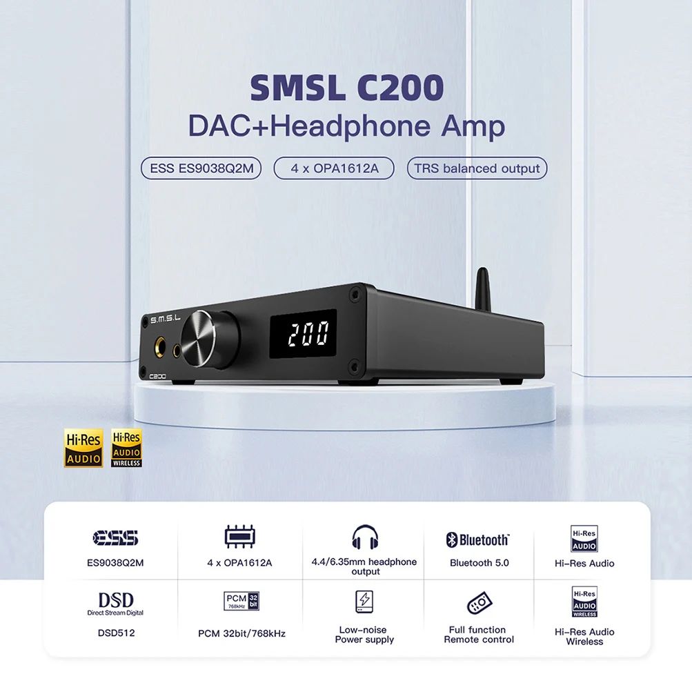 SMSL C200 DAC & Headphone Amp