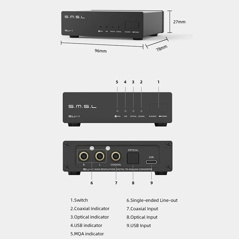 SMSL SU-1 Hi-Res Desktop DAC
