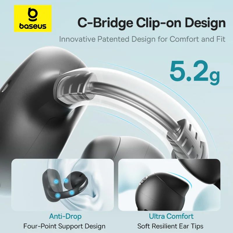 Baseus Bowie MC1 Open-Ear Clip Earbuds - view 3