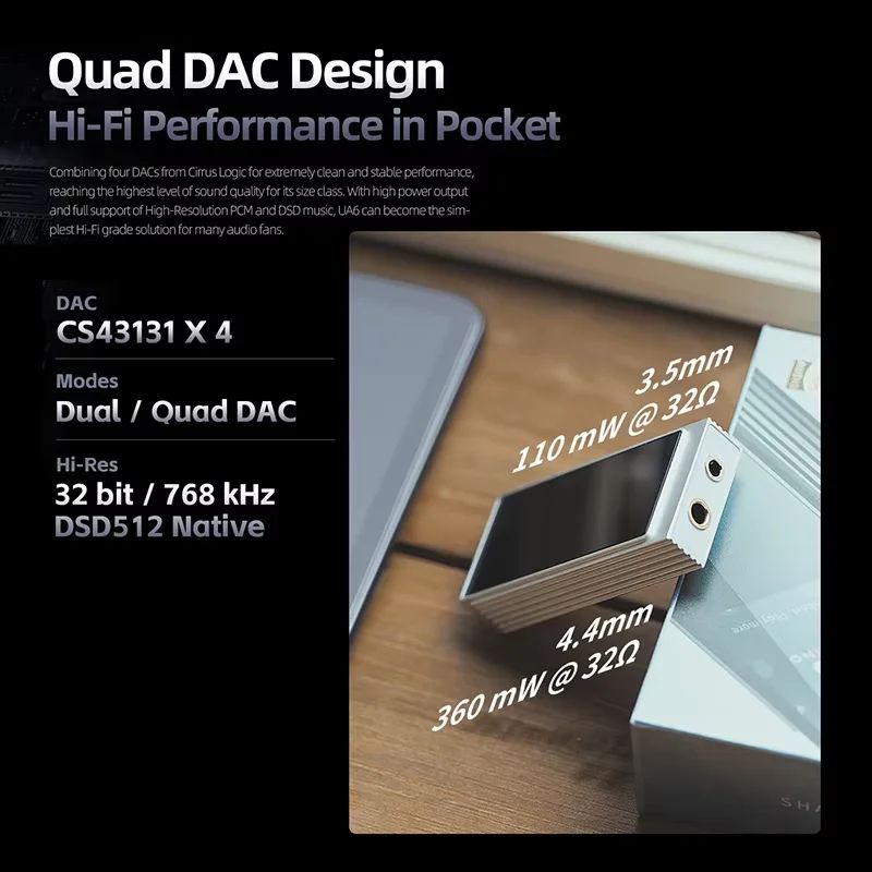 Shanling UA6 Portable USB DAC/Amp