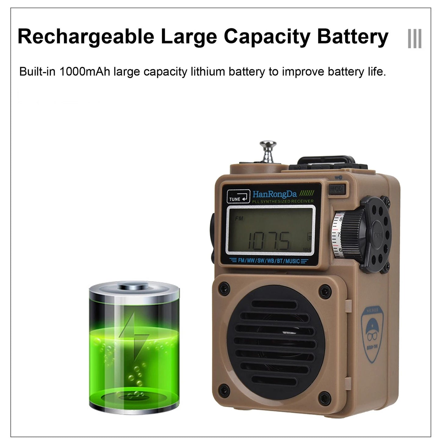 HanRongDa HRD-701 Portable Radio Player - view 3