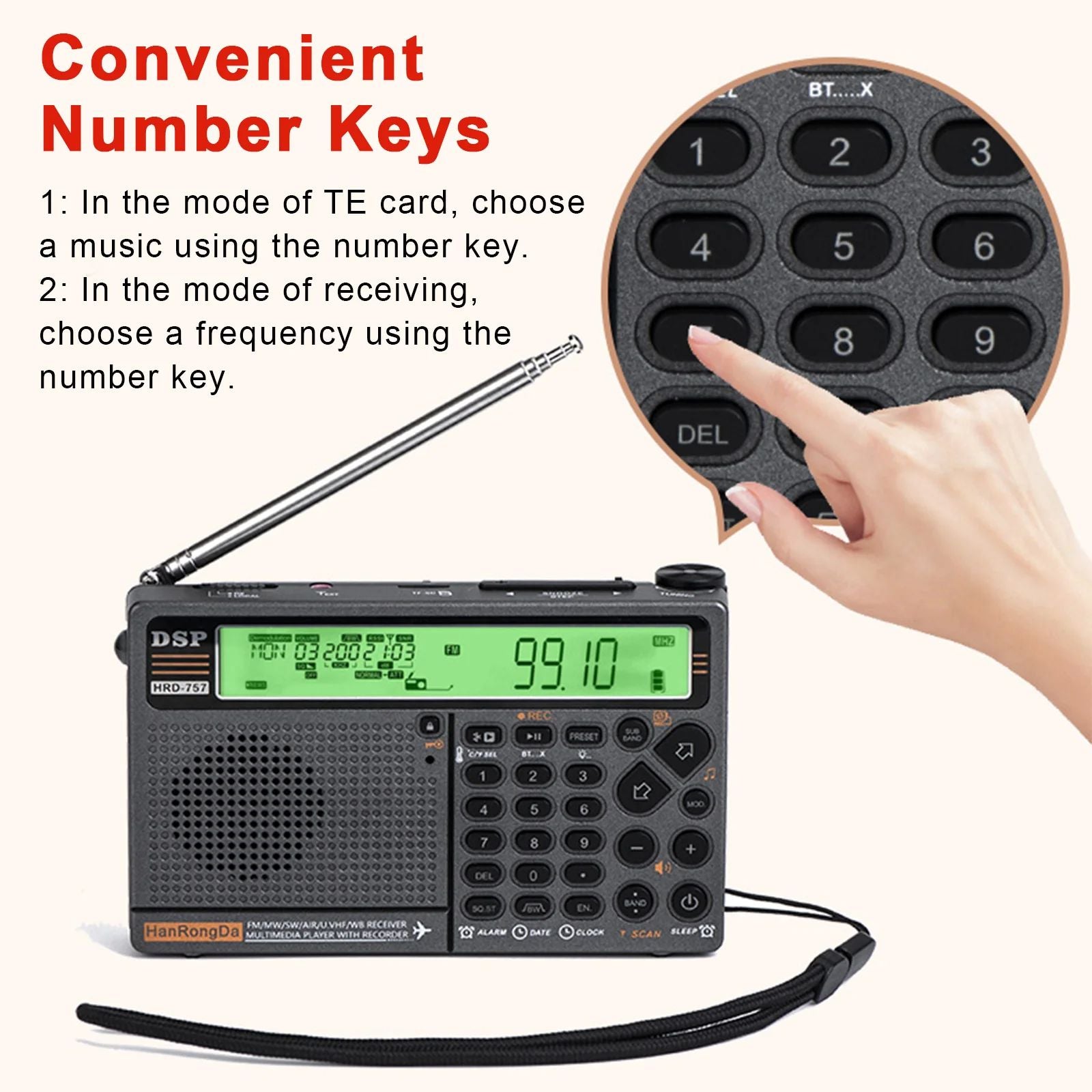 HanRongDa HRD-757 Multiband Portable Radio Player - view 2