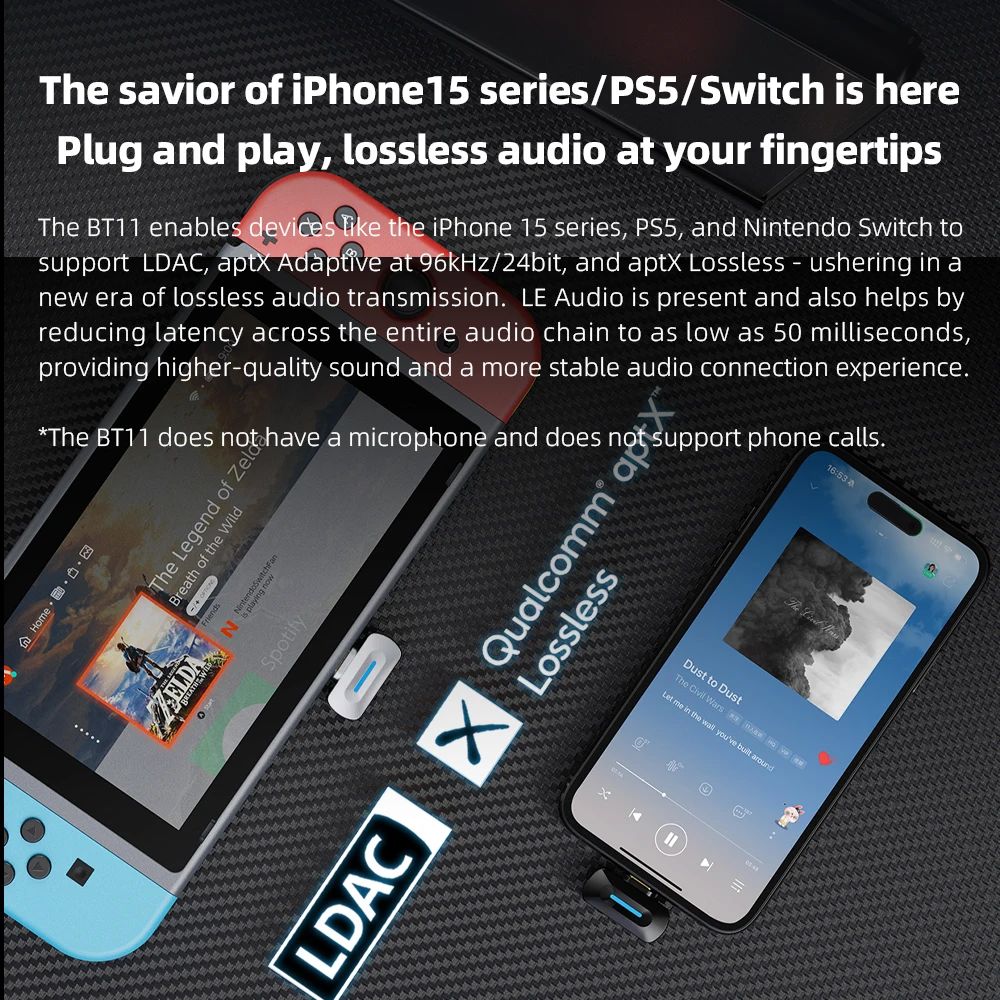 FiiO BT11 Type-C Bluetooth 5.4 Transmitter