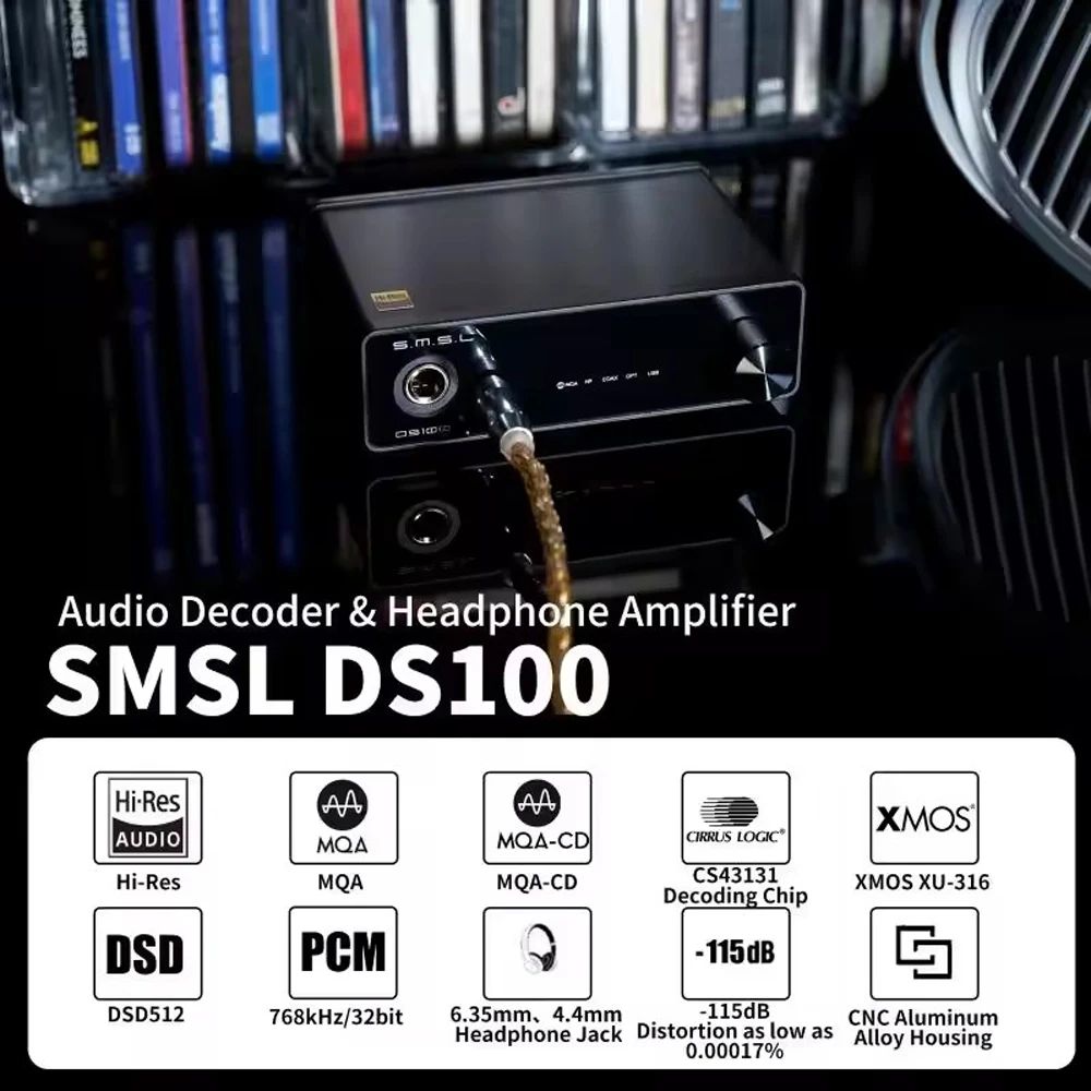 SMSL DS100 USB Hi-Res Audio Decoder