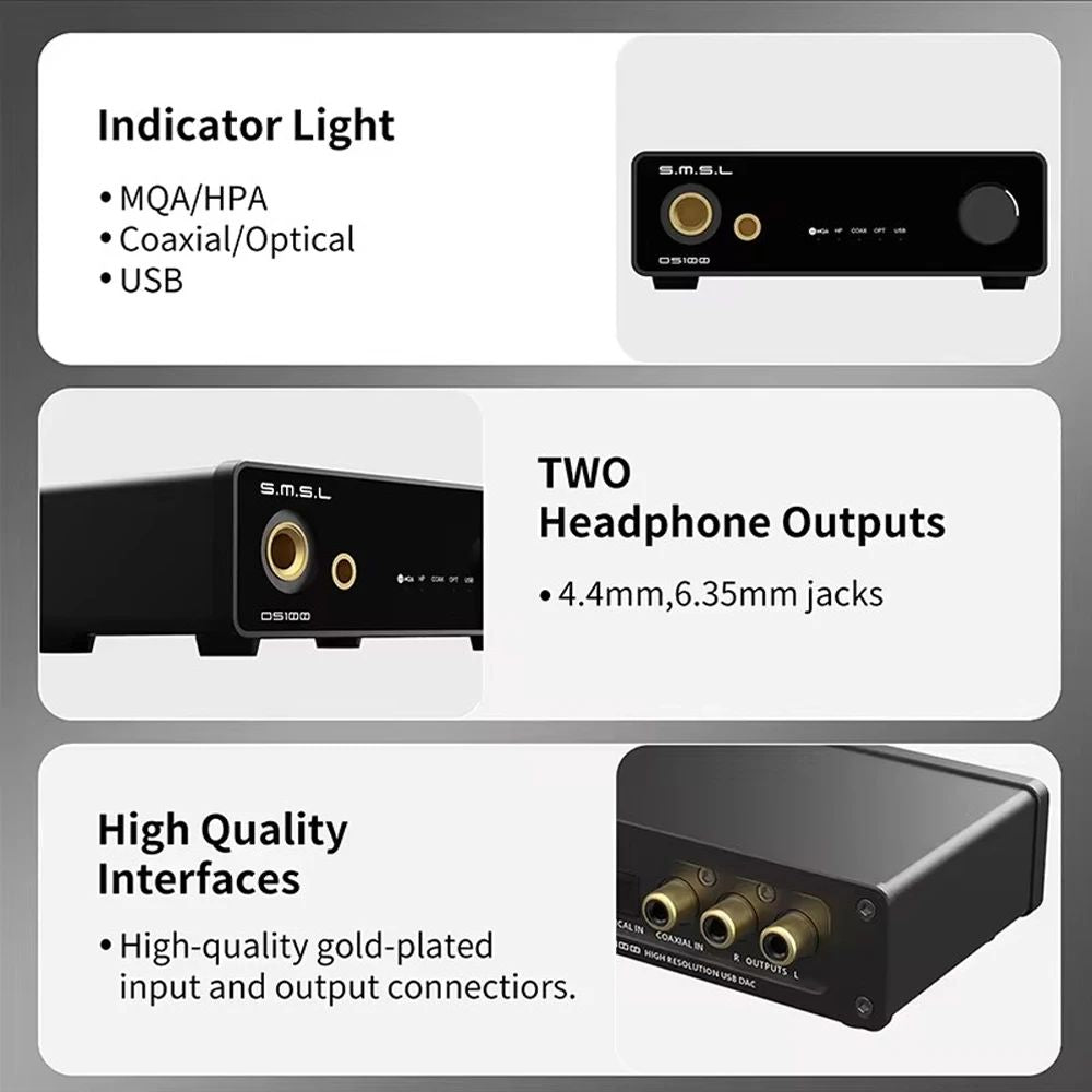 SMSL DS100 USB Hi-Res Audio Decoder