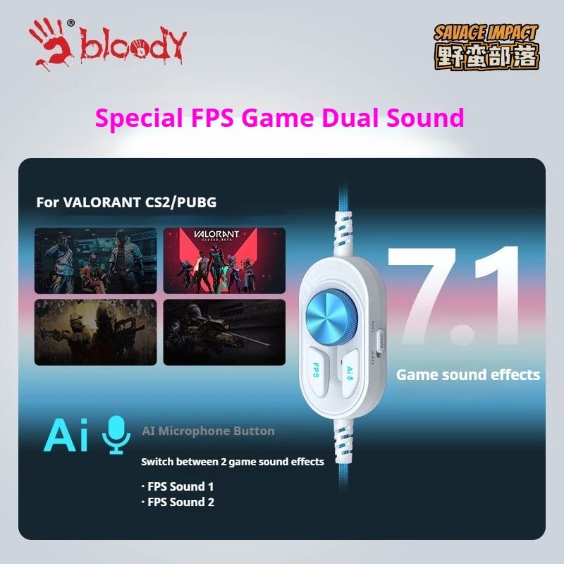 Bloody Savage Impact M595 Pro Wired Gaming Headset - view 3