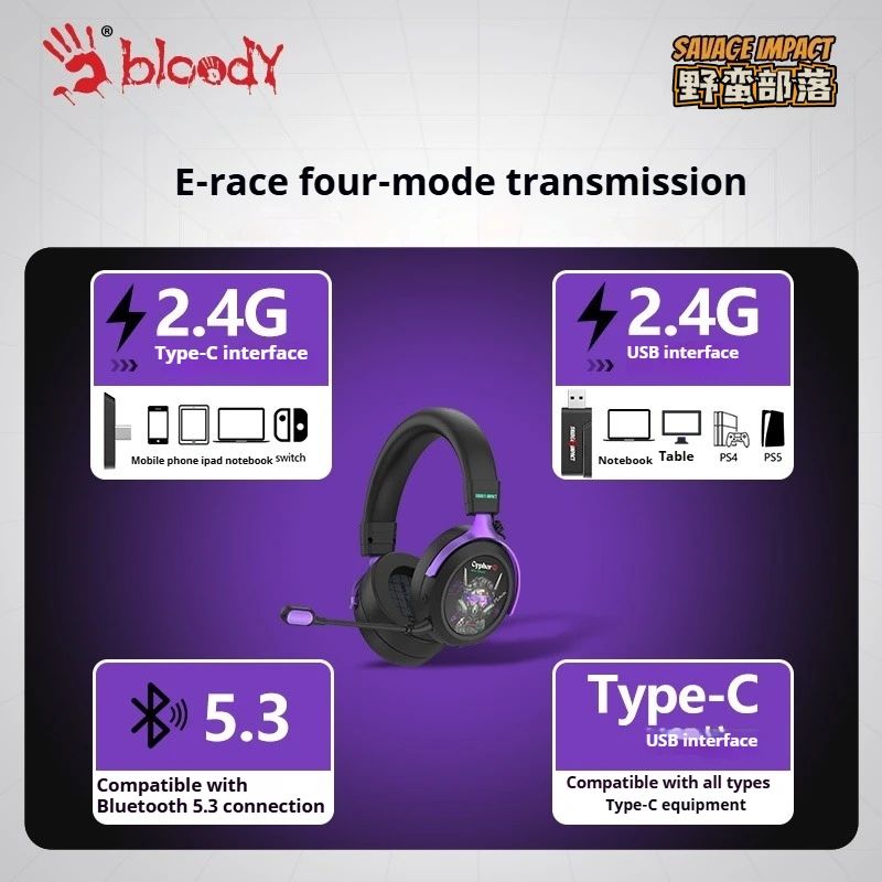 Bloody Savage MR595 Pro Wireless Gaming Headset - view 3