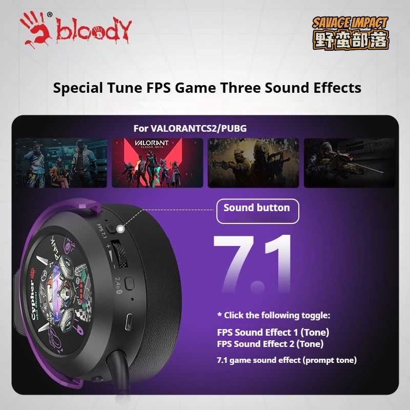 Bloody Savage MR595 Pro Wireless Gaming Headset - view 4