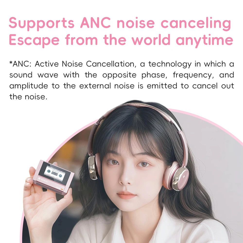 FiiO Snowsky Anytime On-Ear ANC Headphones — BT 5.4, 58h