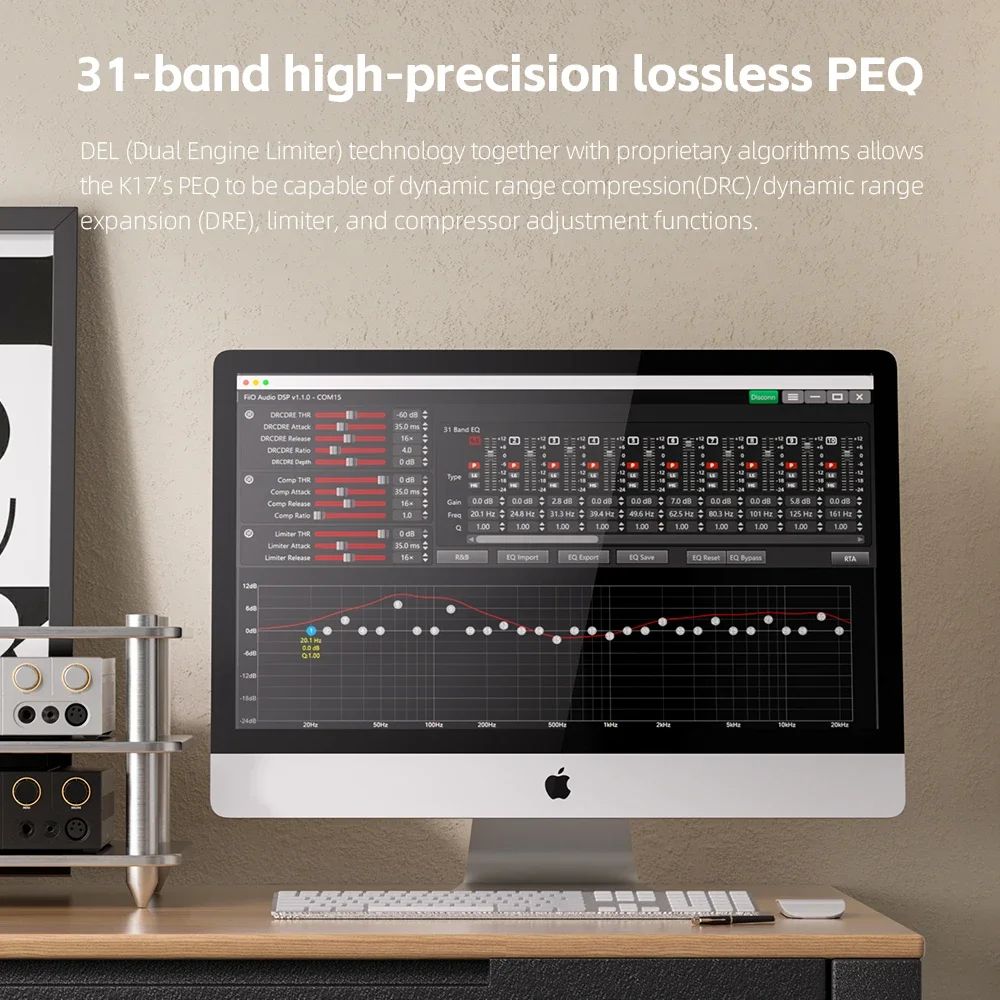FiiO K17 Flagship Desktop DAC/Amp — Dual AK4499EX, PEQ