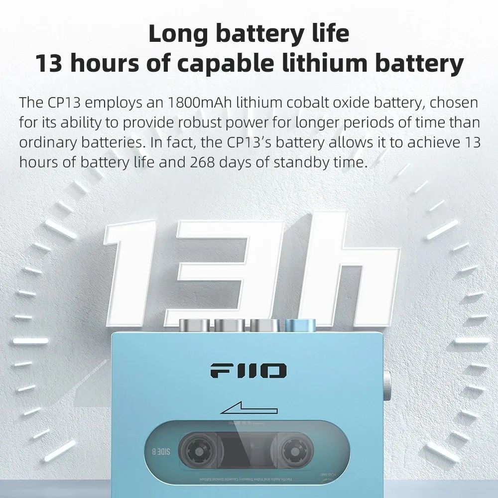 FiiO CP13 Portable Cassette Player — USB-C, Analog
