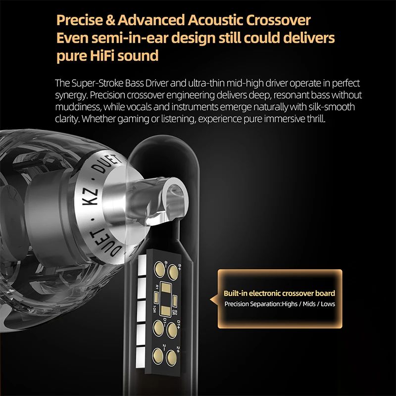 KZ Duet Dual Dynamic Driver Earphones