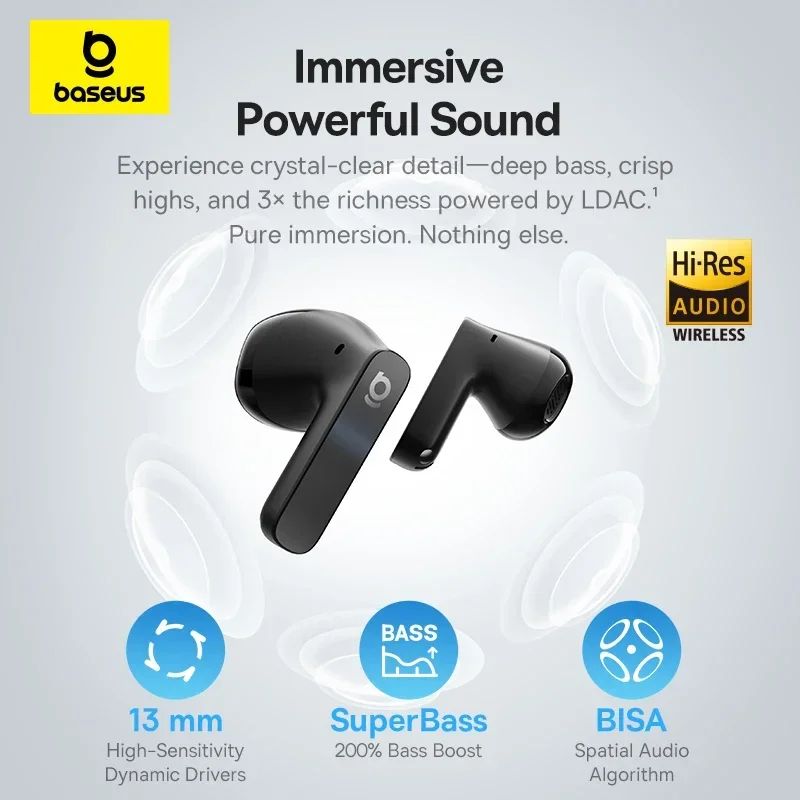 Baseus Bass BS1 NC Semi-Open Wireless Earbuds - view 3