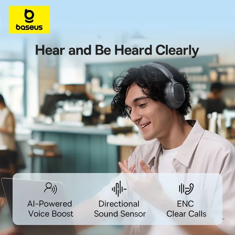 Baseus Bass BH1 Wireless Over-Ear Headphones - view 5