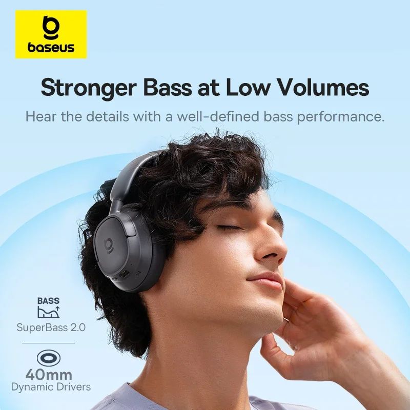 Baseus Bass BH1 Wireless Over-Ear Headphones - view 2